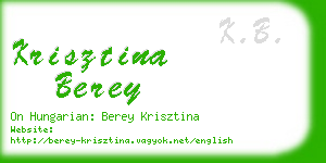 krisztina berey business card